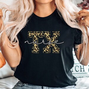 Texas TX Nurse leopard print T-Shirt, Texas Pride Shirt, Nursing TShirt Nurses Week Thank you Gift Nursing School graduate grad Gift present