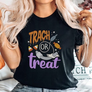 Nurse Respiratory Therapist Halloween Shirt - Trach or Treat, Funny Picu ENT RT Rrt Spooky Fall T-Shirt, ICU Rn Pulmonary Tshirt Tee Gift