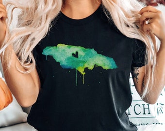 Jamaica Watercolor Shirt, Jamaica Girls Trip T-Shirt, Family Matching Shirt, Jamaica Cruise, Jamaican Pride Tee Vacay Vacation Tshirt Rasta