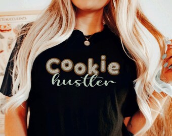 Cookie Hustler - Funny Cookie Mom Shirt T-shirt Scout Cookie Dealer Boss Mom Shirts Troop | Cookies Tshirt, Womens Scout Shirt