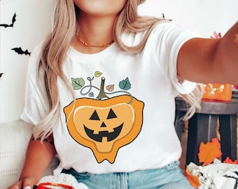 Halloween Nurse Shirt - Pumpkin Mepilex T-Shirt | Fall Autumn Thanksgiving Wound Care Nurse Shirt ICU RN Funny Nursing Gift
