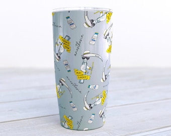 CRNA Anesthetist Insulated Tumbler, Funny Anesthesia Coffee Work Mug, Nurse Anesthetist Anesthesiologist Gift, School Graduation Gift