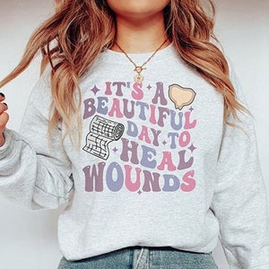 Retro Wound Care Nurse Sweatshirt, Ostomy Nurse Crewneck Sweater, WOC Nurse Practitioner Rn NP Shirt, Stoma Specialist Gift, CWOCN Tee