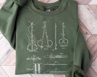 Surgical Technologist Sweatshirt, Scrub Tech Crewneck Grad Gift, Vintage Surgical Instruments Sweater, OR Surgeon Nurse First Assist Shirt