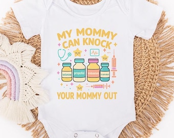 BABY / TODDLER / YOUTH Funny Crna Critical Care T-Shirt or Onesie, Knock Your Mommy Out Tee for Son Daughter, Baby Shower Father's Day Gift