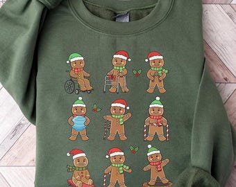 Physical Therapy Christmas Sweatshirt, PT Gingerbread Men Shirt, Physical Therapist Crewneck, PT Shirt, Physical Therapist Christmas Gifts