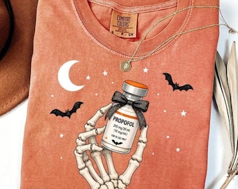 Propofol Halloween Shirt, ICU Nurse Gift, Critical Care Nurse Shirt, CRNA Gift, Anesthesia Nurse Halloween Tee
