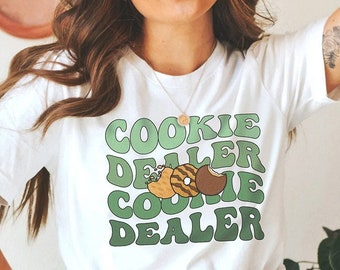 Retro Cookie Dealer Shirt, Cookie Mom Boss TShirts Troop Scout Cookies T-shirt, Womens Cookie Hustler Tee