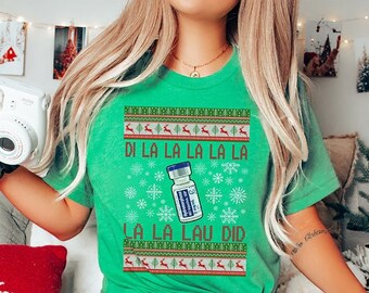 Pharmacist Nurse Ugly Christmas Sweater Shirt, Funny Xmas T-Shirt for Er Ed Icu Med surg Rn Pharmacy Pharm Tech Tshirt Tee, Holiday Gift