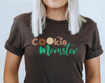 Cookie Momster Shirt T-shirt Cute Scout Cookie Boss Cookie Mom TShirts Troop GS Cookies Tee | Adult Scout Tee | Baker mom Tee