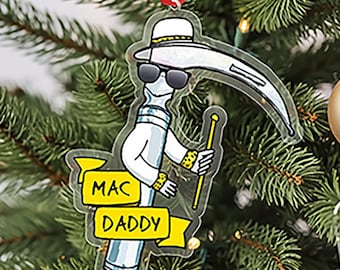 Mac Daddy Laryngoscope Acrylic Ornament - Funny Anesthesia Gift, Christmas Ornament for CRNA, Nurse Anesthetist, Anesthesiologist Gift