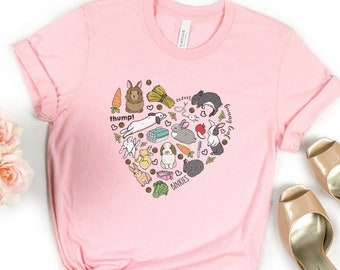 I Heart Bunnies T-Shirt - Bunny Mom Shirt, Bunny Dad Tshirt, Cute Easter Gift, Bunny Lover Gift, Bunny Owner Gift, Rabbit Mama, Binkies Loaf