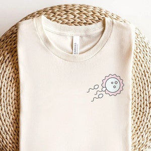 Sperm and Egg Pocket Shirt, Fertility Clinic Tshirt, IVF Transfer Day Obgyn Nurse T-Shirt, L&D Fertility Reproductive Specialist Gift Tee