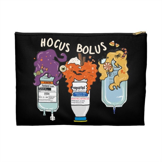 Nurse Halloween Accessory Pouch, Cute Medical Assistant Er Tech Aide Bag, pharmacy tech pharmacist pencil clinical bag Autumn Fall Gift