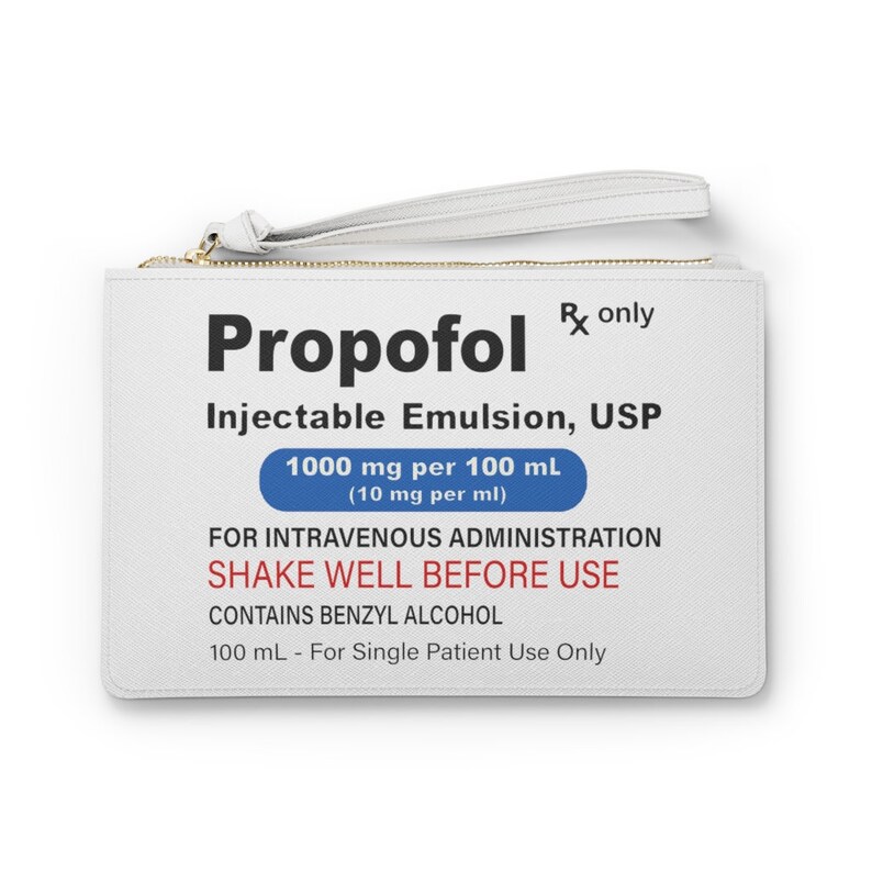 Funny ICU Nurse Gift Propofol Clutch Bag - Critical Care Nurse CRNA makeup bag, Nurses Week Gift, Funny Nursing Gift RN Micu Sicu Cvicu Bild 3