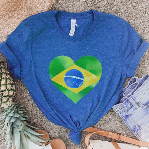 Brazil Girl T-Shirt Brazilian Flag Brasil Gift Brazil Girl T-Shirt Brazilian Flag Brasil Gift