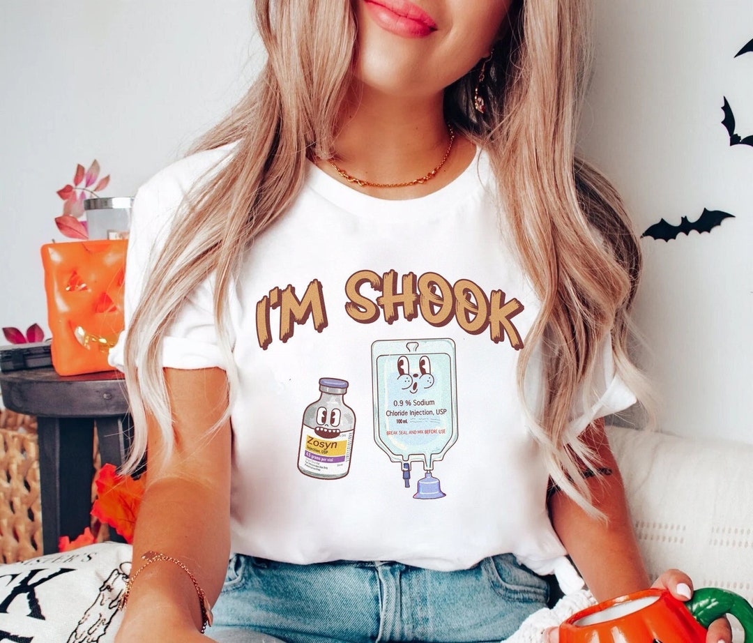 Shook Retro Halloween Nurse Shirt | Funny Zosyn Vintage Spooky