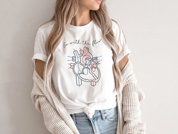 Tee, - Cardiology Heart T-shirt, Nurse CCU Shirt, Care Tshirt, Heart Unit Cv Etsy Cardiac Anatomy RN Human Flow Cardiac CVICU Icu Cath Flow Lab