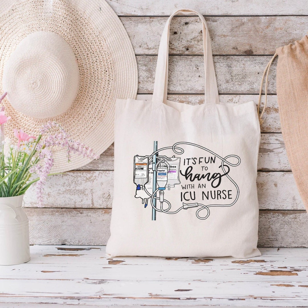 Veqzc Nurse Tote Bag – Reusable Canvas Grocery Bag, 15x13.3 Inches, Nurse-Themed Design For Women - View #7