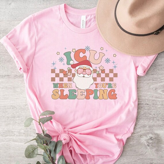 Secret Santa in Pink Tee Secret Santa in Pink Tee