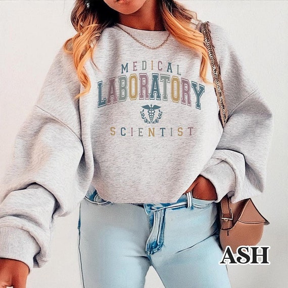 Varsity Medical Laboratory Scientist Sweatshirt, Collegiate MLS Clinical Lab Scientist Crewneck Sweater, Laboratory Professional Lab Week