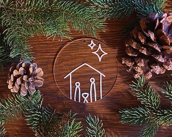 Nativity Scene Acrylic Ornament