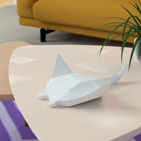 Manta Ray, 3D origami papercraft, animal origami, decoration, DIY,Homemade ocean animals