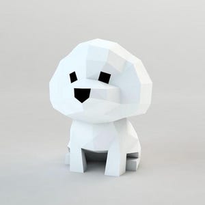 Toy poodle, poodle, Animal origami, DIY, Decoration, Homemade, 3D Paper Sculpture/papercraft,low polygon