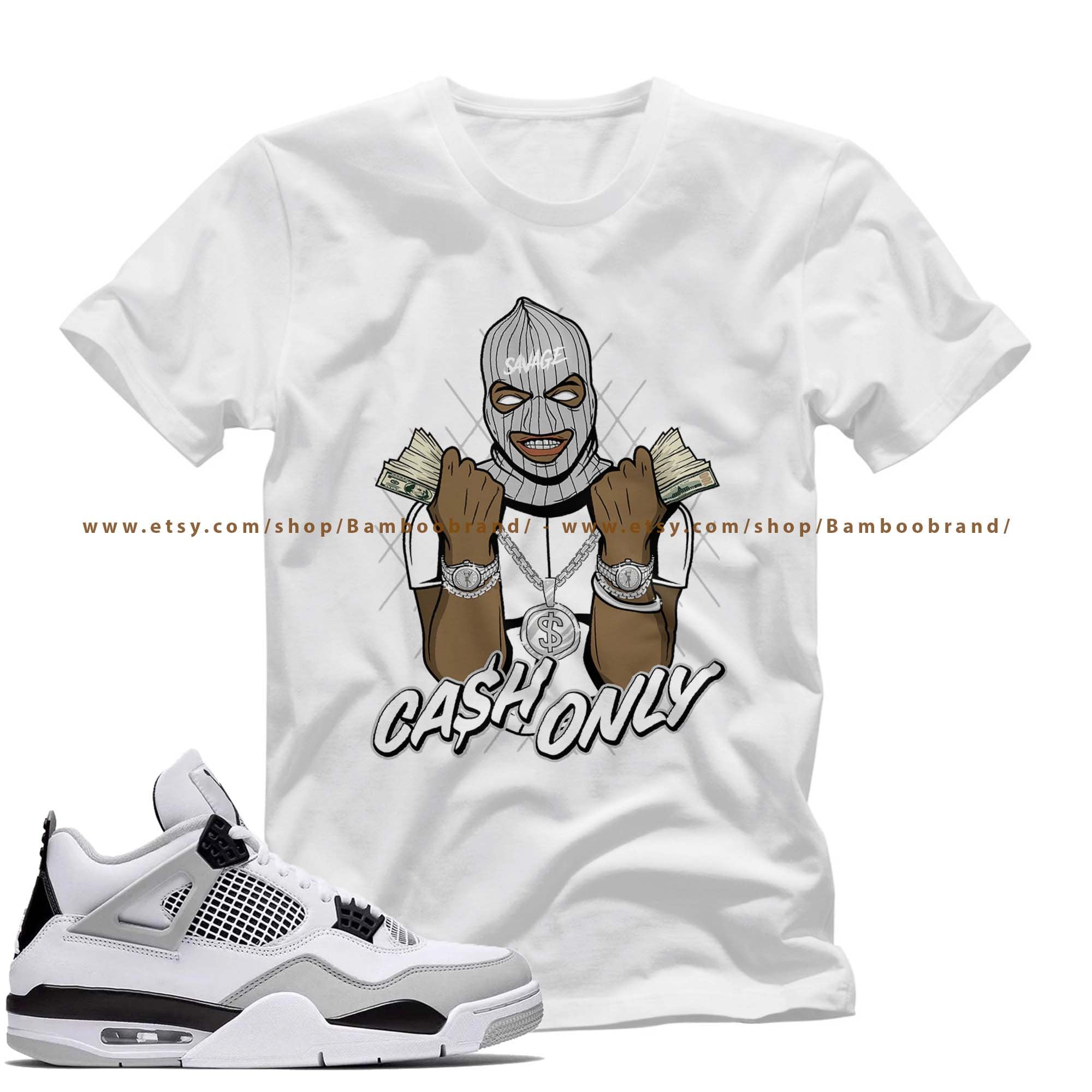 Jordan 4 Retro Military Black T-shirt 
