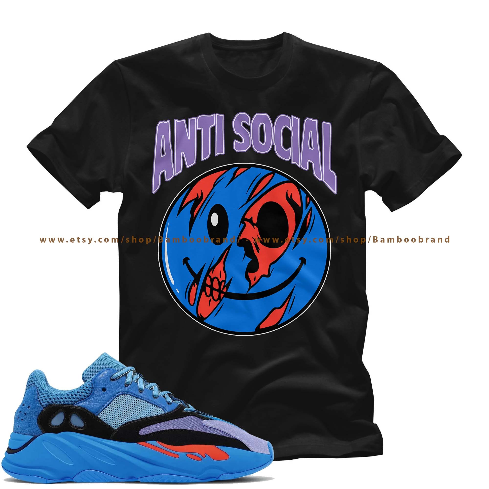 Yeezy 700 Hi Res Blue T-Shirt | Anti Unisex T-shirt to Match Yeezy Boost 700 Hi Res Blue Sneakers | Yeezy Hi Res Blue 700s Shirt