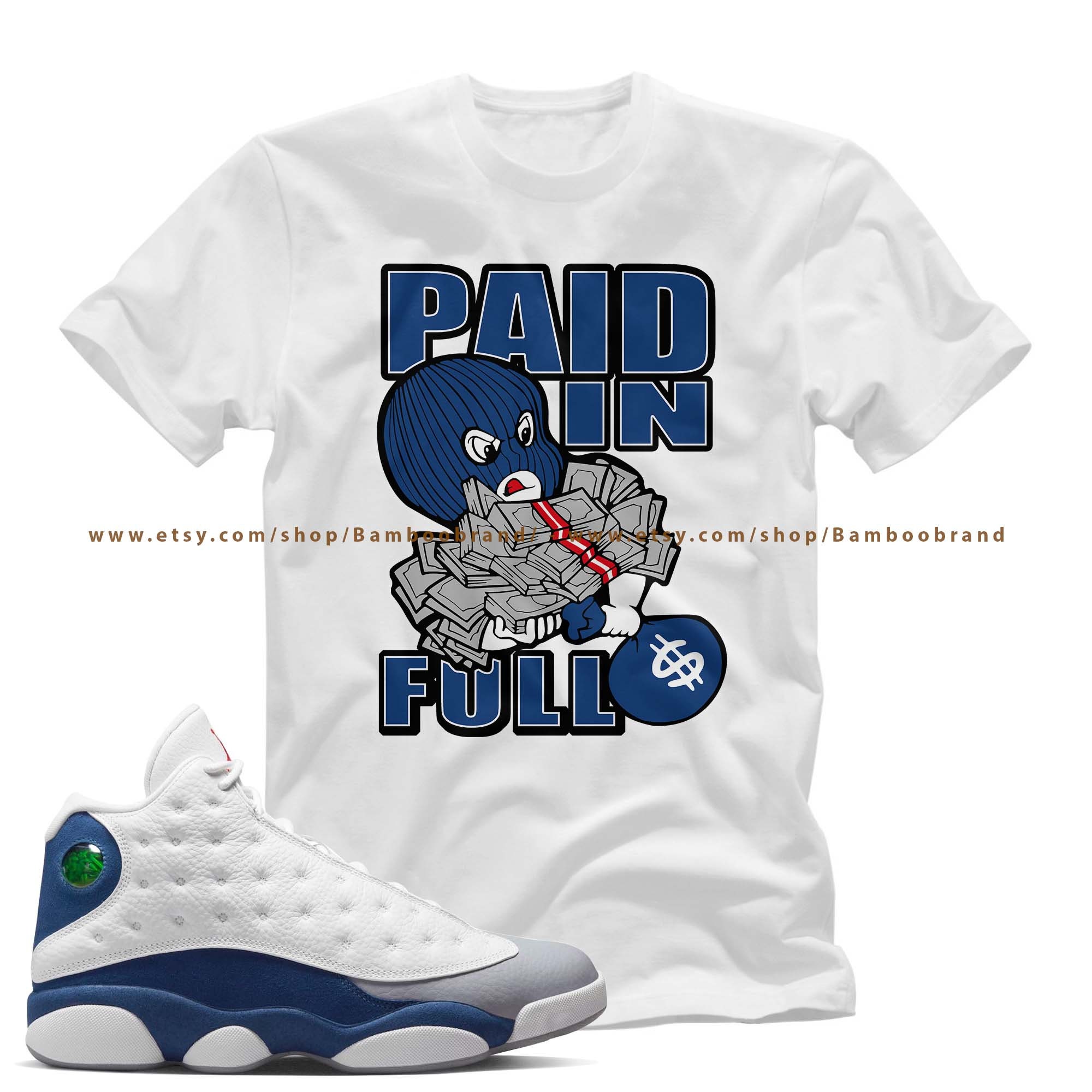 Jordan 13 French Blue Shirt Paid Unisex 