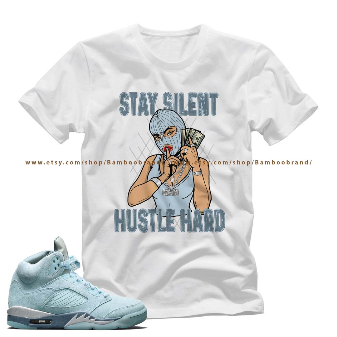 Jordan 5 Retro Bluebird Shirt Hustle Hard Unisex T-shirt - Etsy