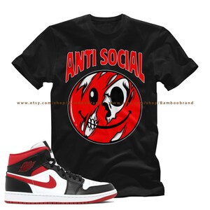Red black and white jordan 1 shirt Clearance