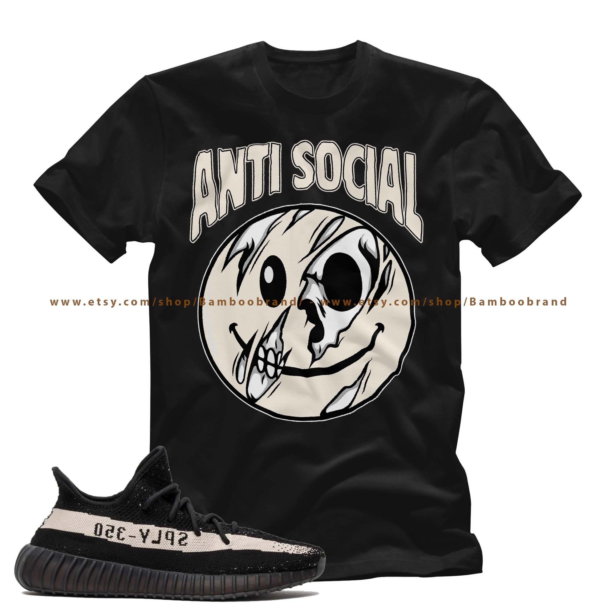 Yeezy 350 Oreo Shirt | Anti Unisex T-shirt to Match Yeezy Boost 350 V2 Oreo Core Black White Sneakers | Yeezy Oreo 350s Shirt