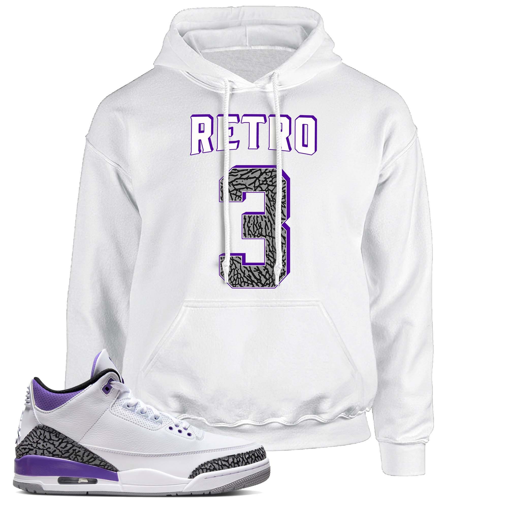 Retro 3 Unisex Pullover Hoodie Match 3 Retro Dark Iris - Etsy Sweden