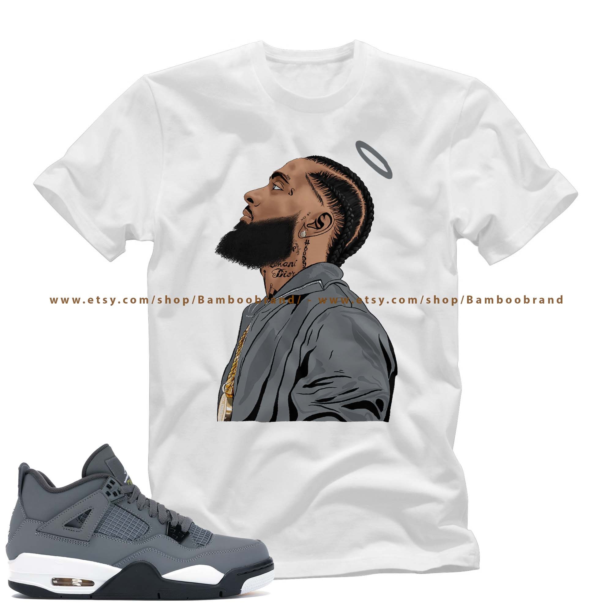 Jordan 4 Cool Grey Shirt NIP Unisex T 