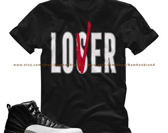 red and black 12s shirt