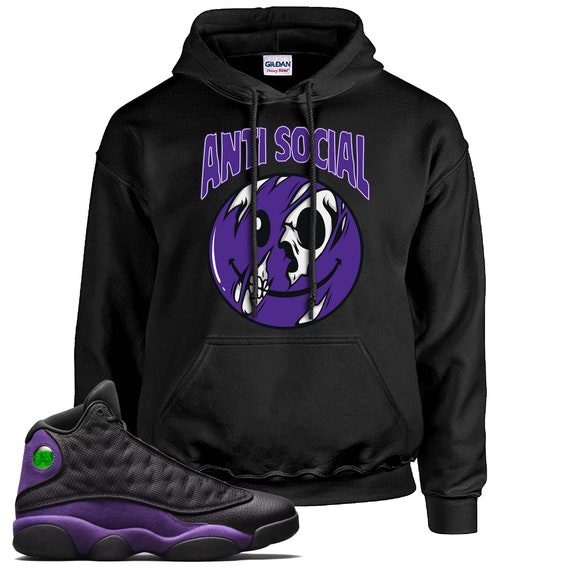 Unisex Pullover Hoodie to Match 13 Retro Court Purple Sneakers - Etsy