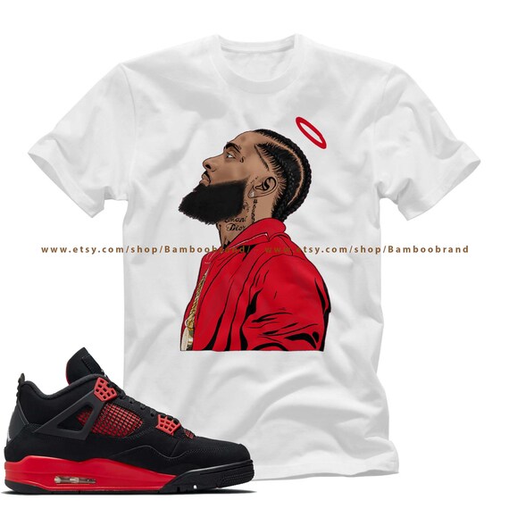 Jordan 4 Retro Red Thunder T-Shirt Nip 