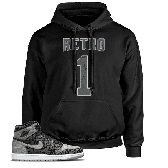 Retro Unisex Pullover Hoodie Match 1 Retro High OG - Etsy 日本