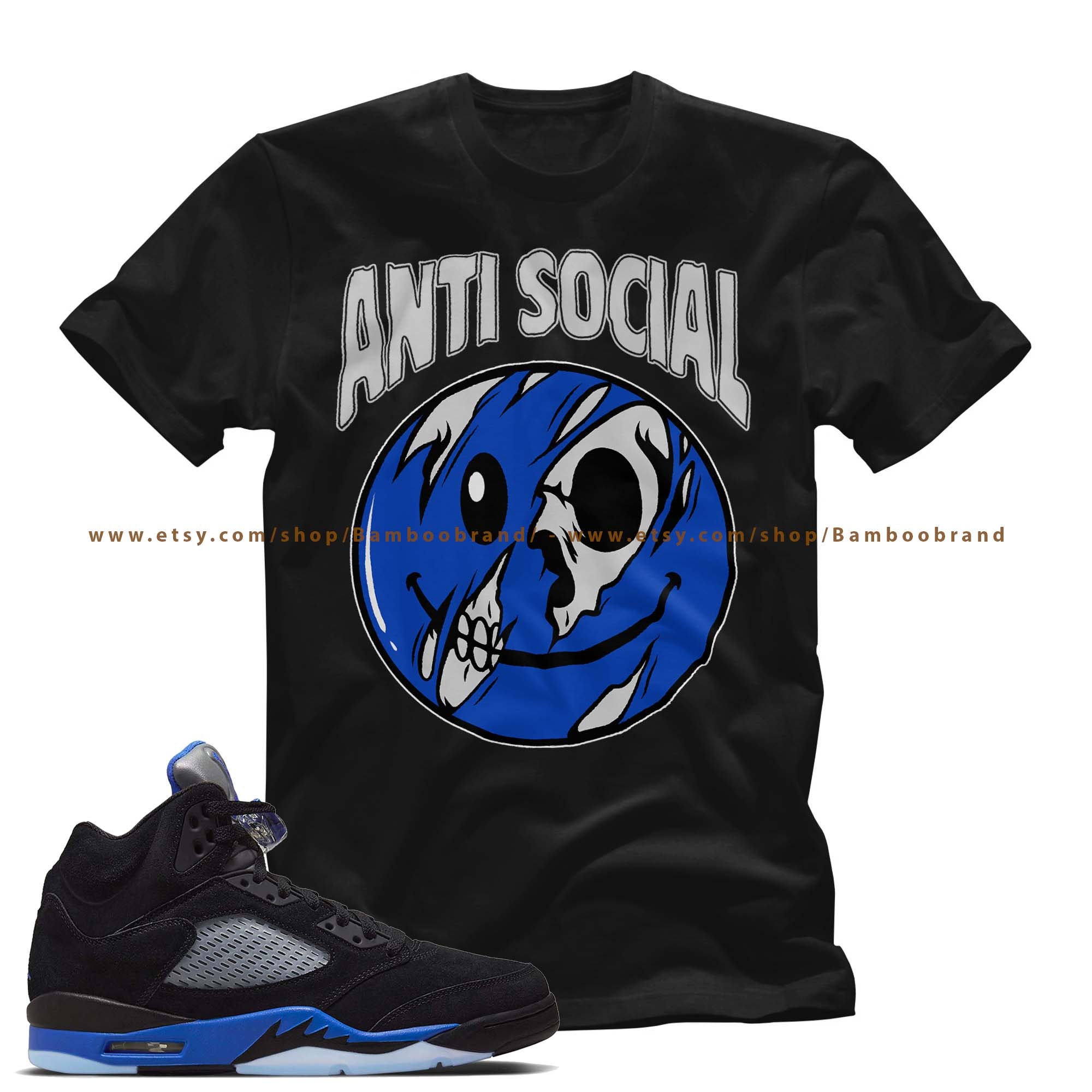 Jordan 5 Racer Blue T-shirt A.S Unisex 