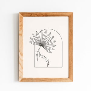 Vamos a quedarnos en casa / Retro Boho Tipografía Minimalista Positivo Galería descargable Impresión de arte de pared para dormitorio, oficina, dormitorio, guardería, sala de estar