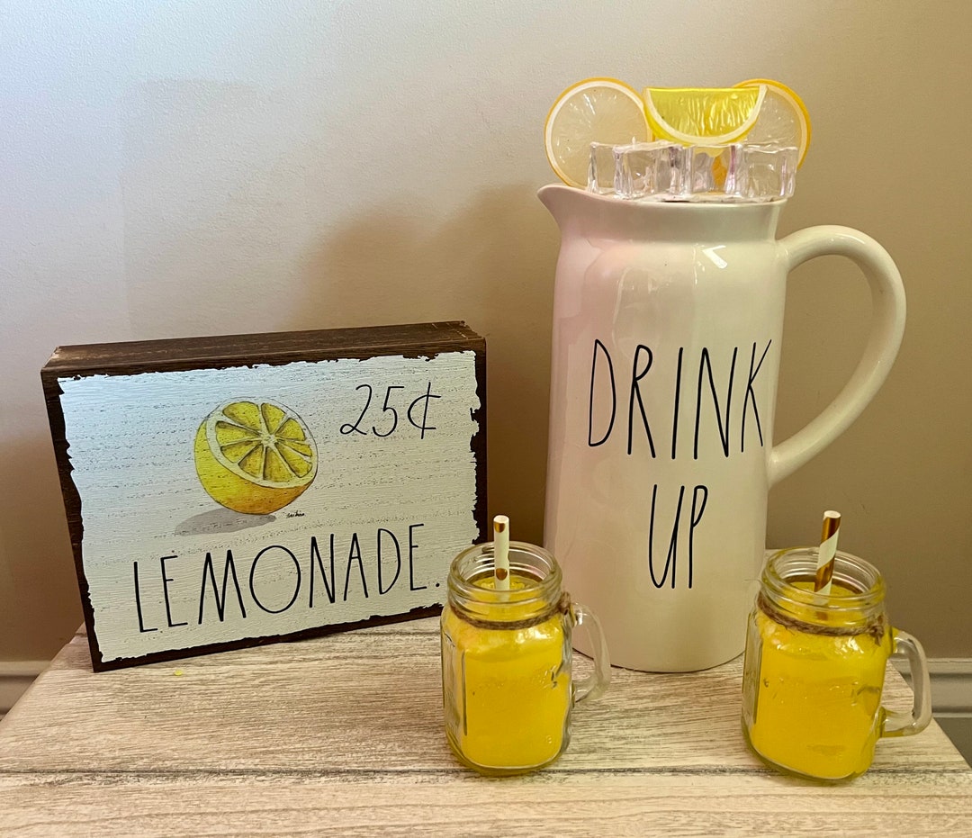 Fake Lemonade Pitcher Topper Rae Dunn Fake Drink Props Fake Food Props