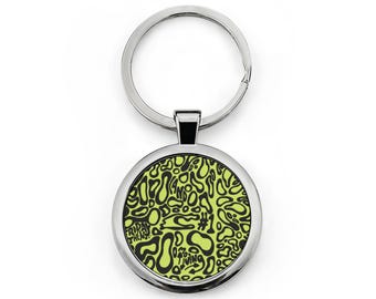 Lando Norris Keychain | Round Stainless Steel F1 Keyring