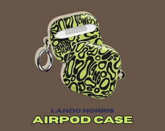 Lando Norris F1 AirPod Case: Green and Black Bold LN4 Design