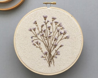 Finished hoop, Mother's Day gift, Botanical embroidery, Home décor, Wall décor, Floral embroidery, Wild flowers, Nursery embroidery