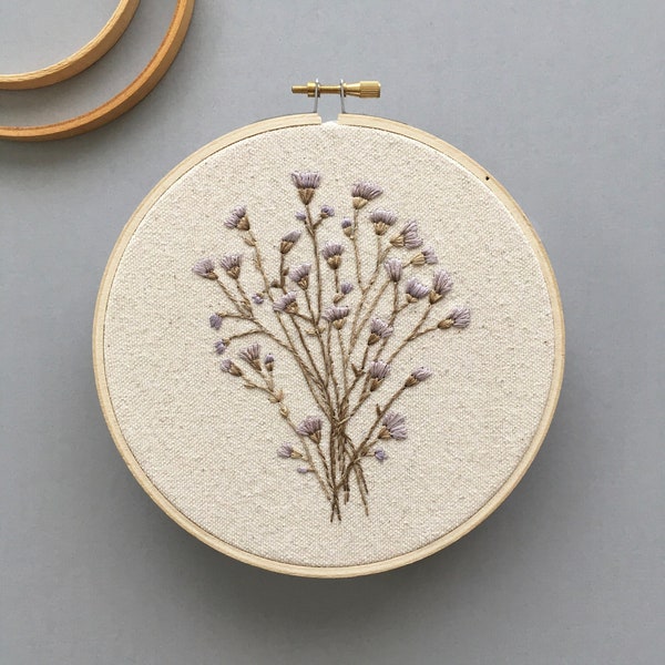 Finished hoop, Mother's Day gift, Botanical embroidery, Home décor, Wall décor, Floral embroidery, Wild flowers, Nursery embroidery