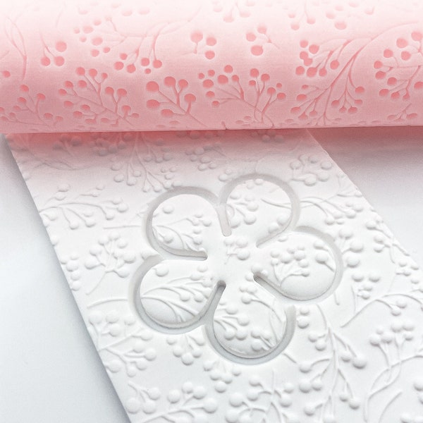 Rodillo Textura Arcilla Polimérica |MUÉRDAGOS| - Rodillo textura arcilla | rodillo textura arcilla | Rodillo estampador | cortador de arcilla