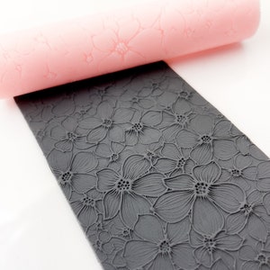Polymer Clay Texture Roller |PETUNIA DEBOSS| - Polymer Clay Texture | Embossing Roller | Clay Structure Roller | Clay Tool