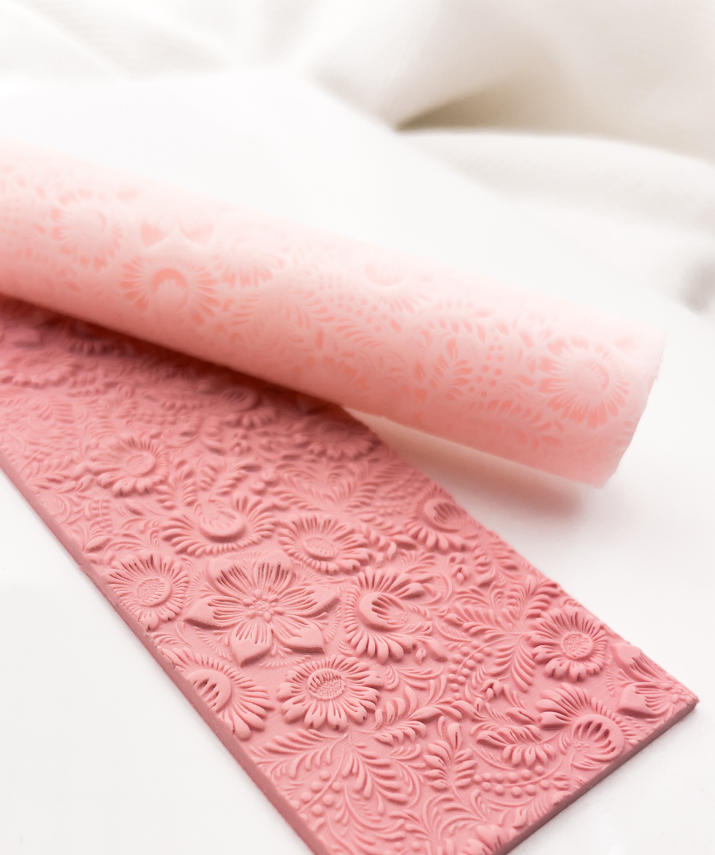 Polymer Clay Texture Roller WILDFLOWERS Polymer Clay Etsy